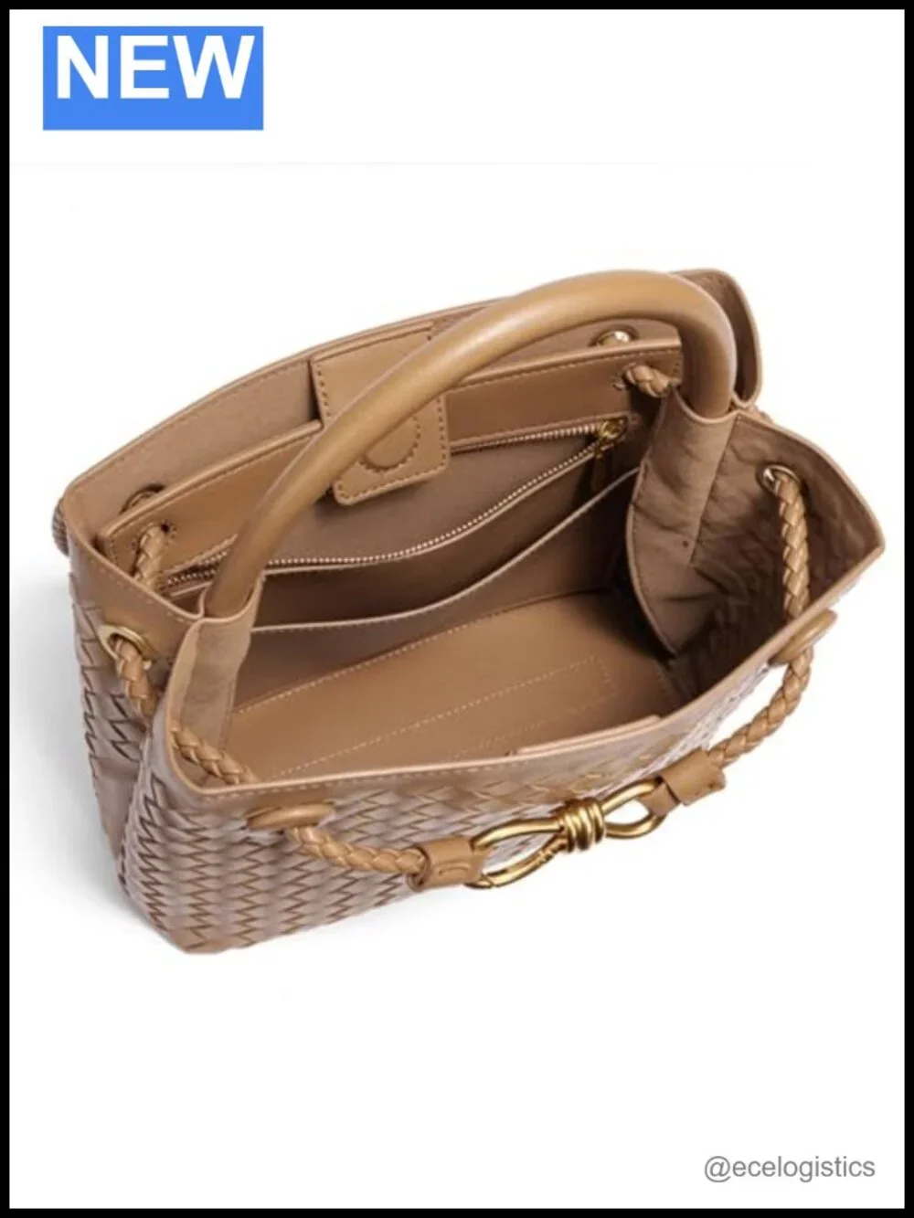 Vegan Leather Woven Top Handle Hobo Shoulder Tote Bag with Adjustable Strap